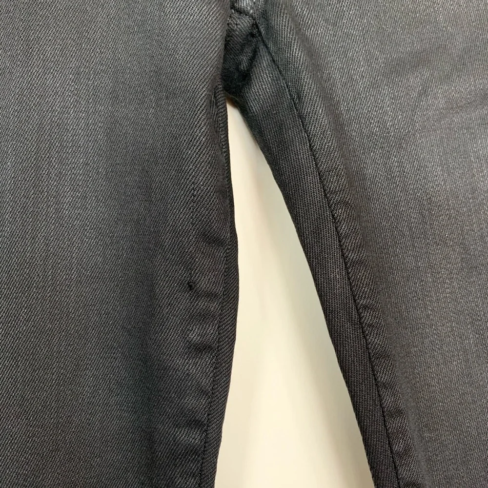 J Brand Super Skinny Lacquered Black Coated Jeans Low Rise Stretch USA 24/0 Edgy